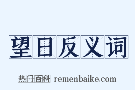 望日反义词是什么意思的图片